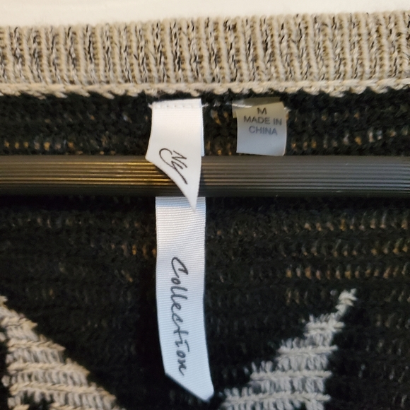 NEW New York Collection Southwestern Tie Front Poncho Sweater - Picture 9 of 11